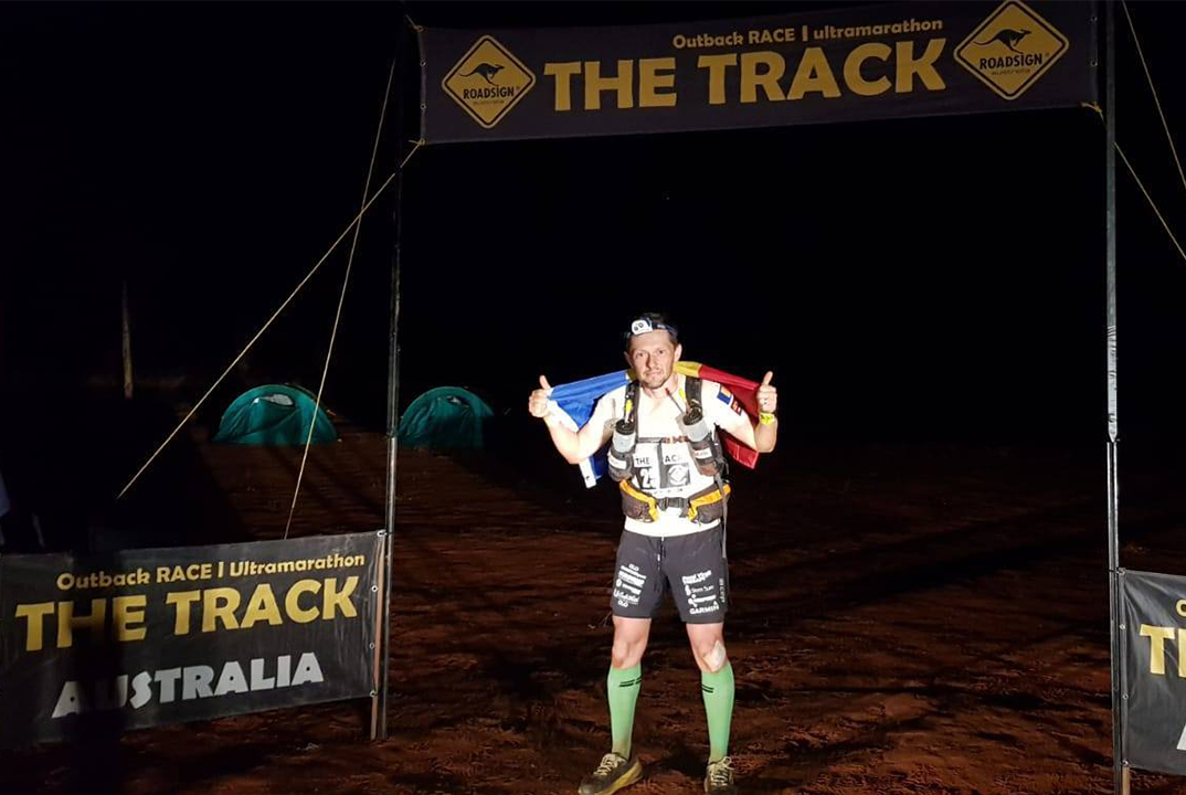 Andrei Gligor la finalul The Track Australia – 520 km