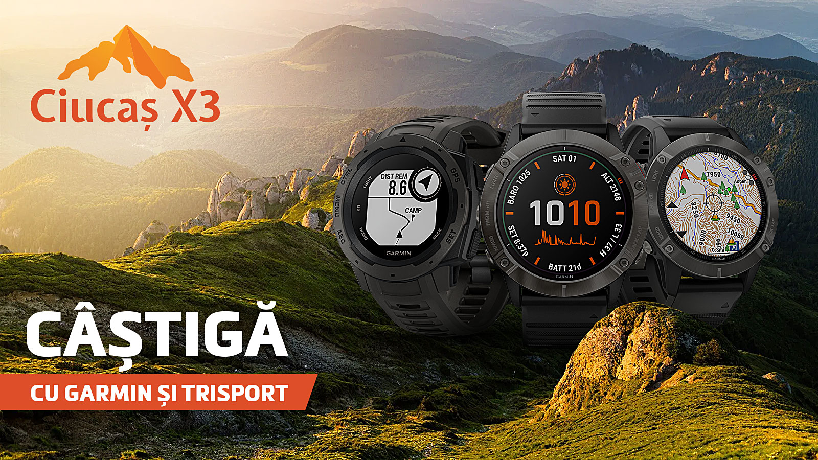 Castiga un ceas Garmin la Ciucas X3