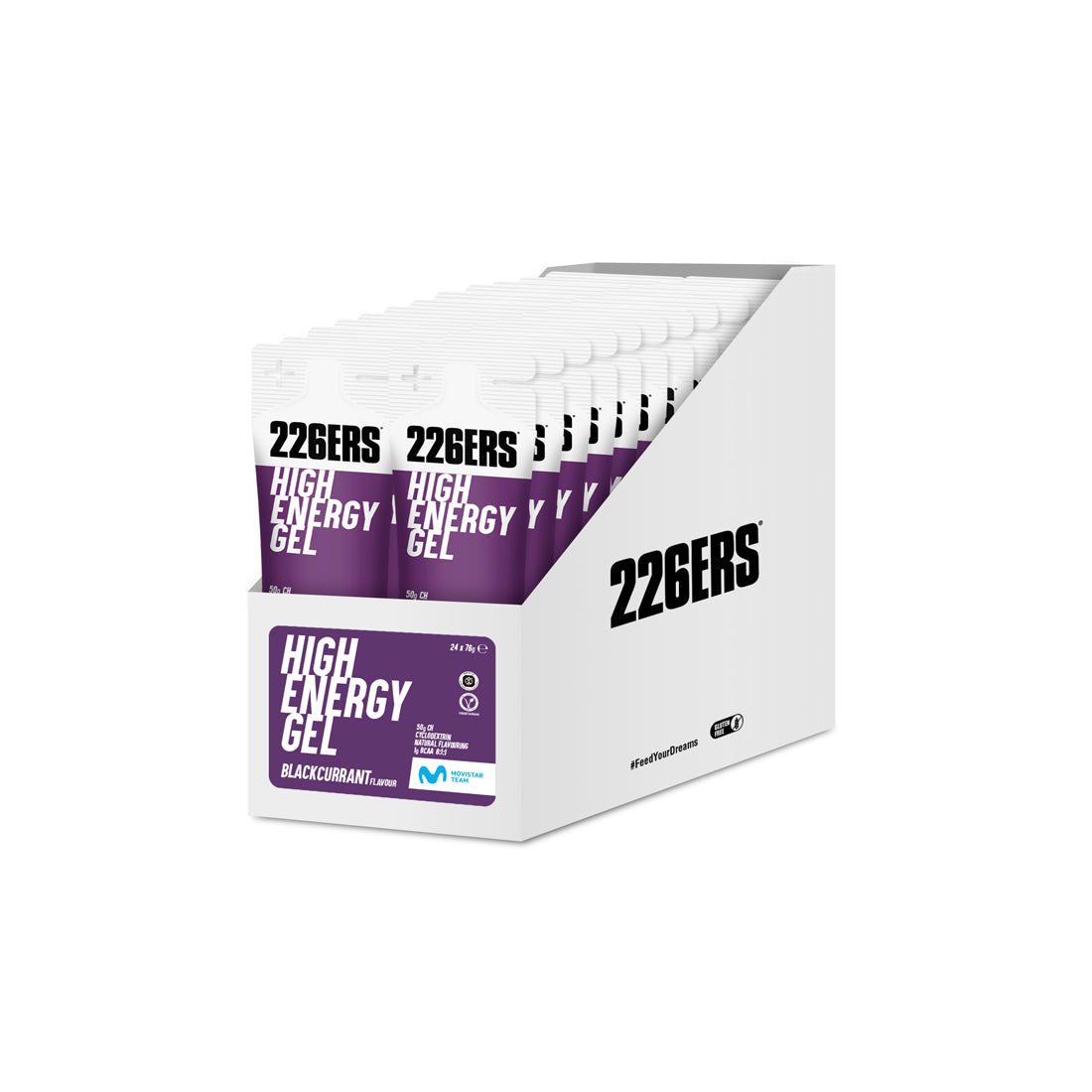 Gel energizant 226ers High Energy Gel 76g - coacăze negre - bax 24 buc