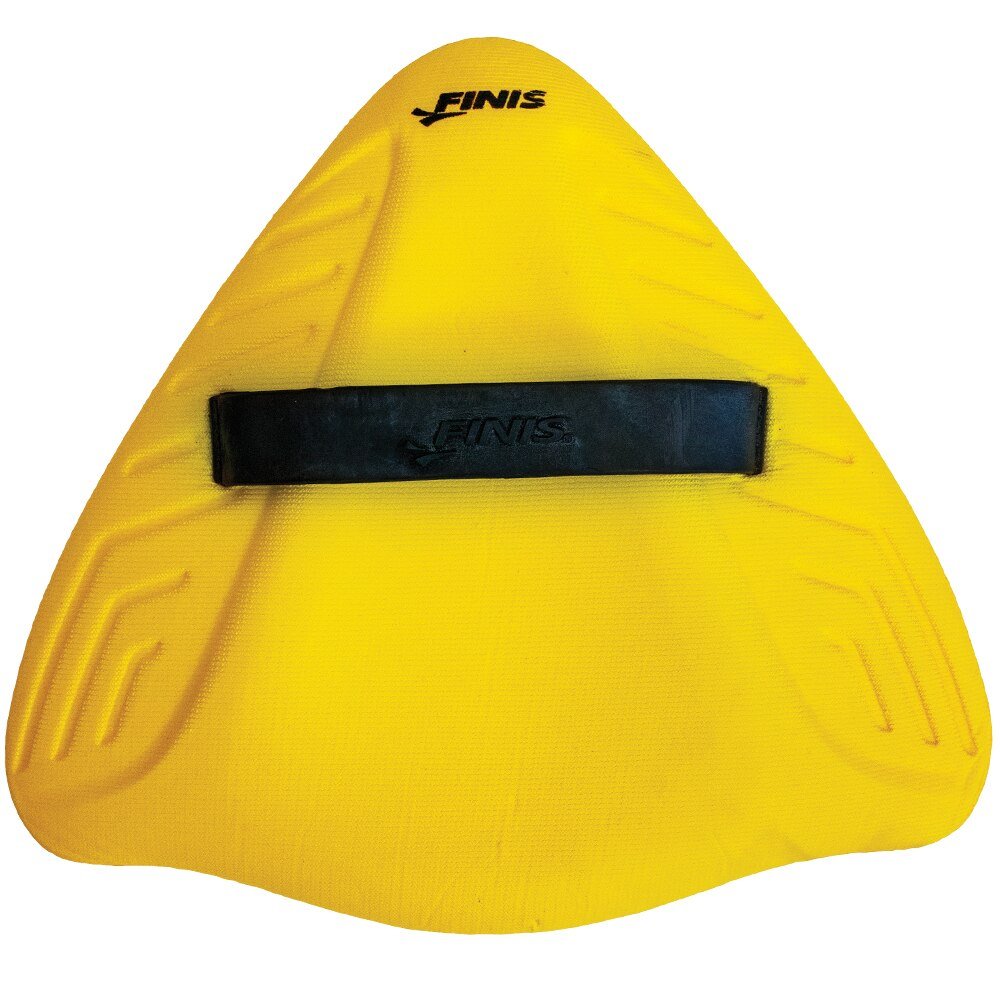 Placă FINIS Alignment Kickboard galbenă, cu curea neagră