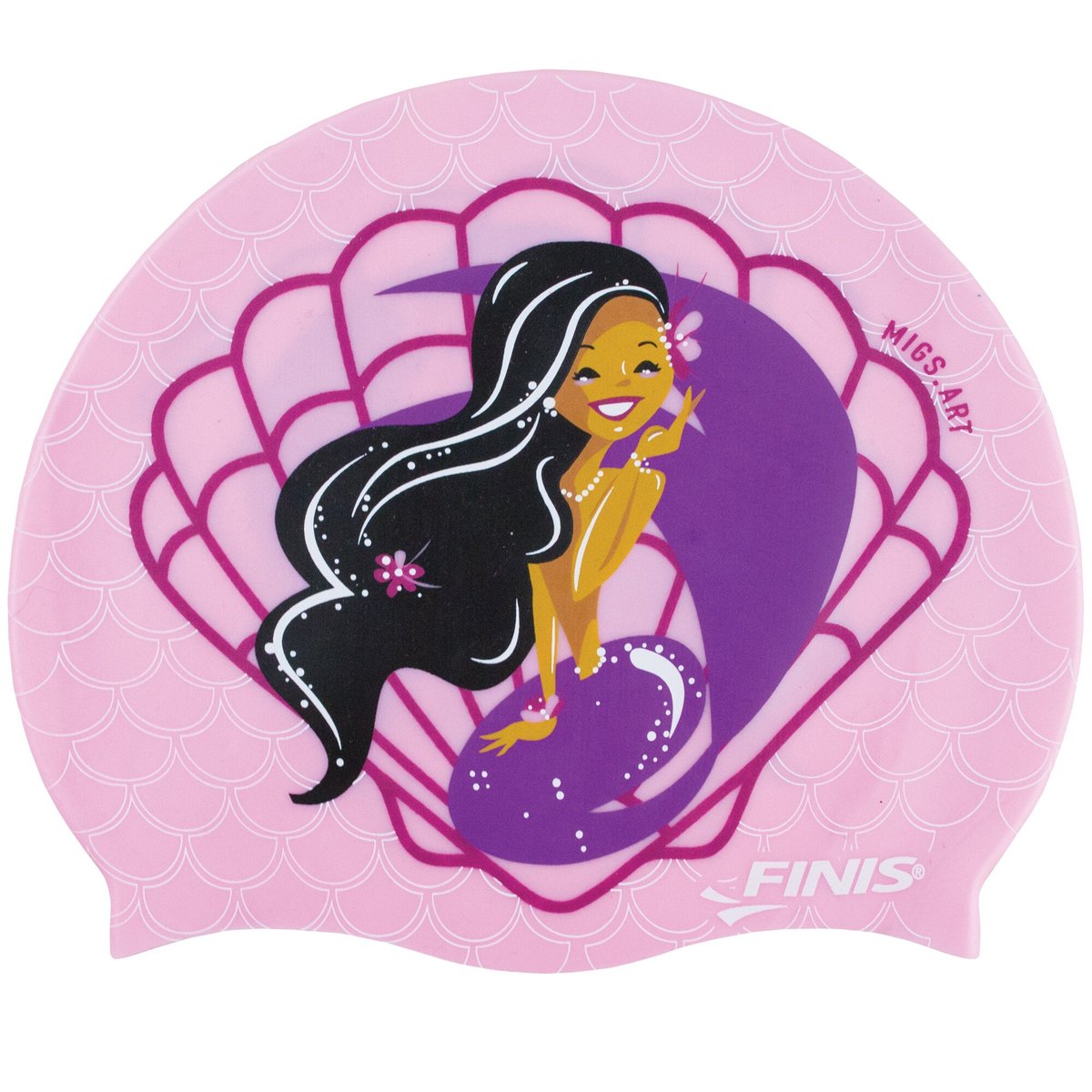 Casca FINIS Silicone Cap Print, model Scoică
