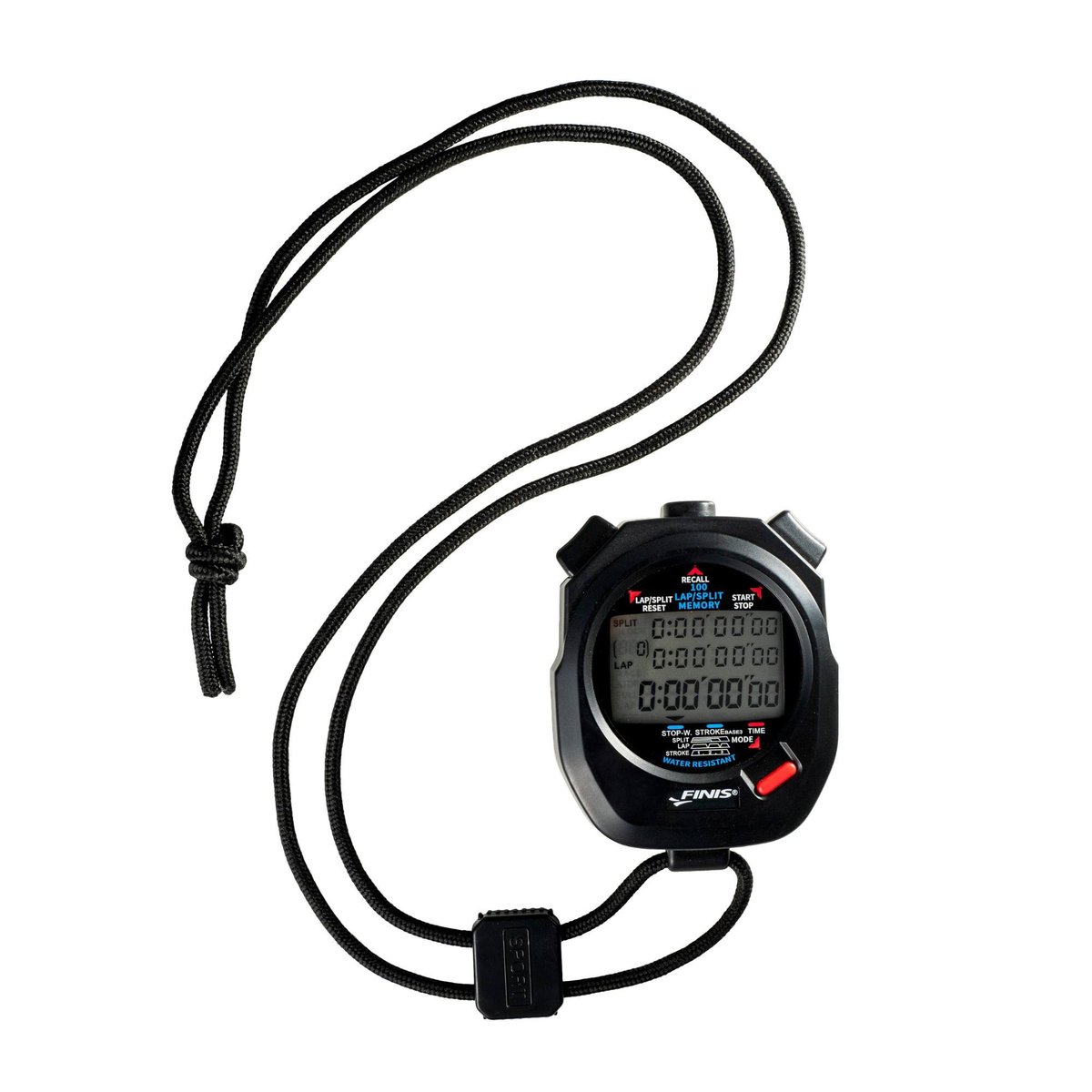 Cronometru FINIS 3X100M negru, cu șnur