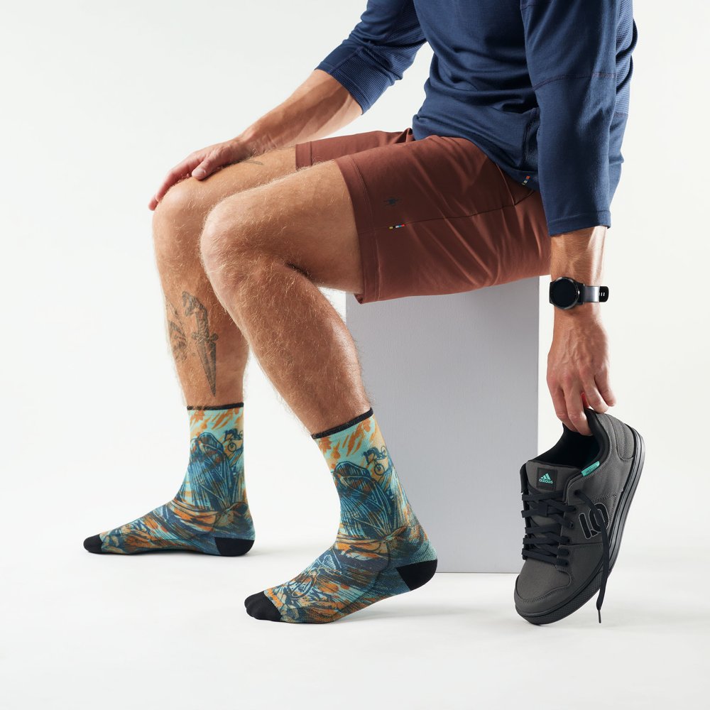 Smartwool Bike Rugged Ride Print Crew