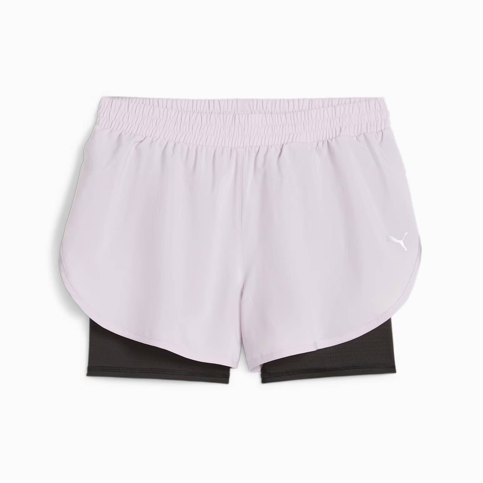 Puma - pantaloni scurti pentru femei Run Favourite Woven 2 in 1, 3 inch pants - negru mov deschis