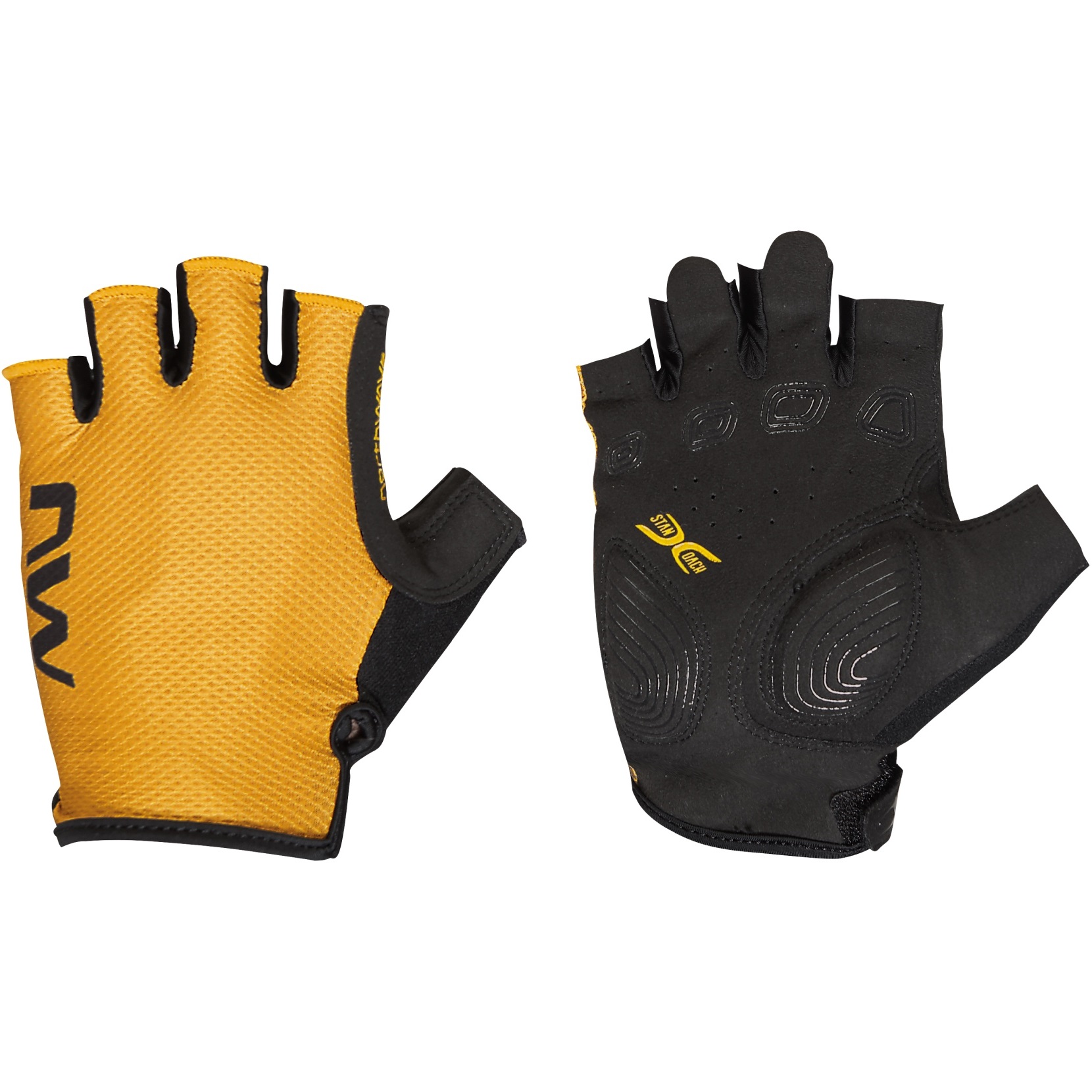 Northwave - manusi ciclism degete scurte pentru barbati Active - negru galben ocru