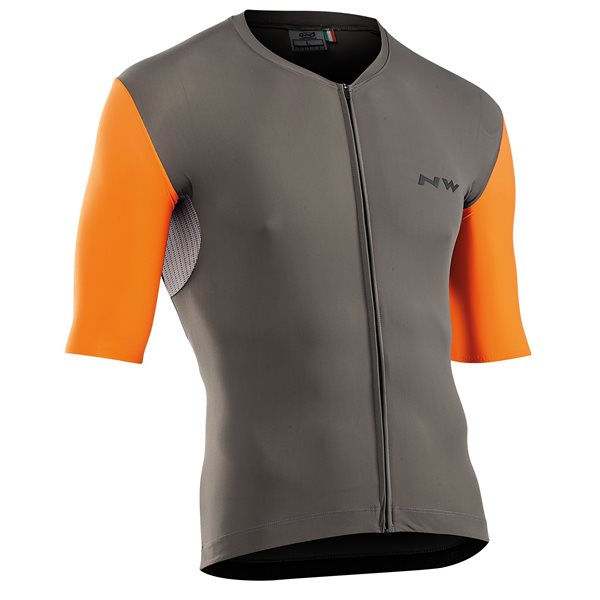 Northwave - tricou pentru ciclism cu maneca scurta Extreme Jersey - verde olive portocaliu