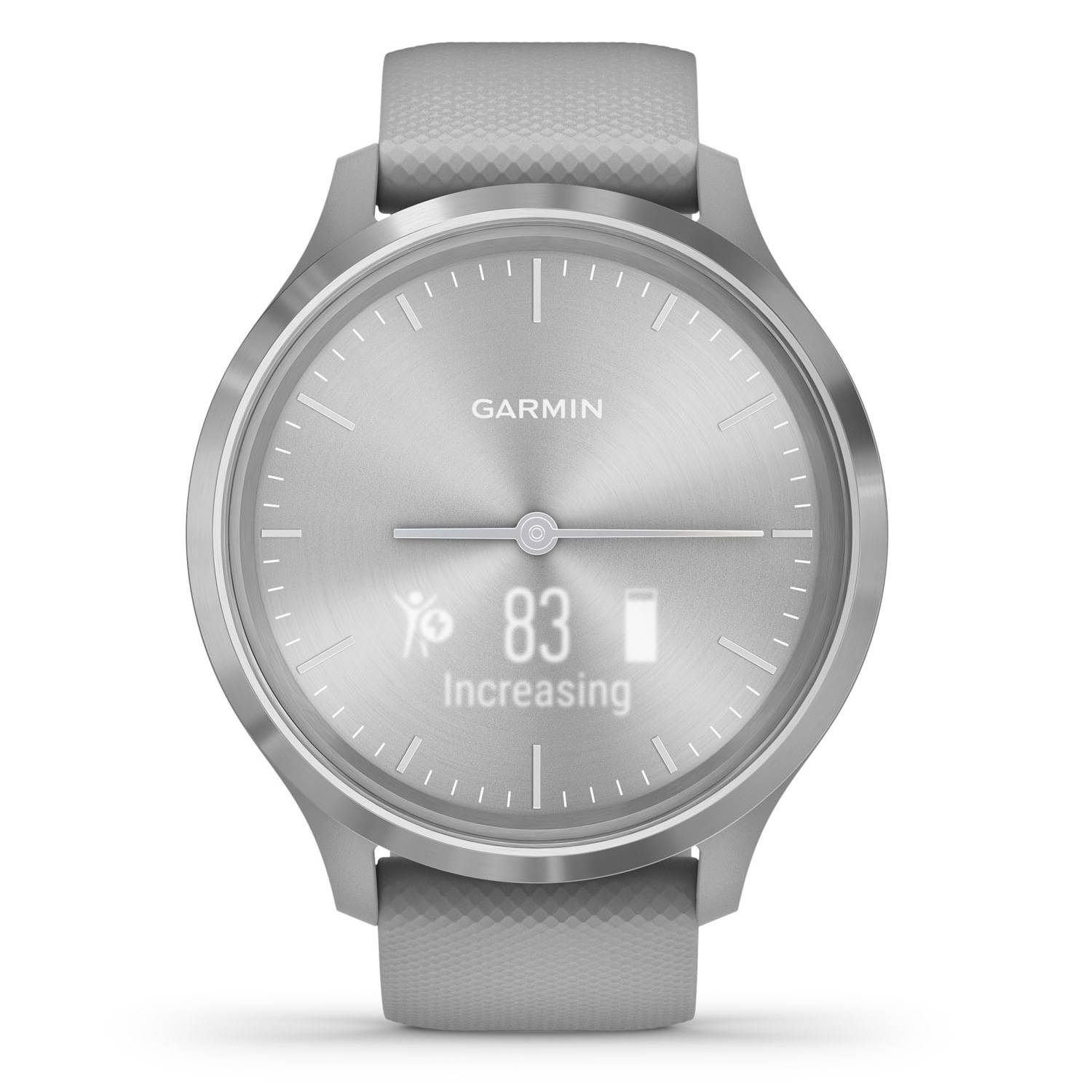 Garmin - Vivomove 3 - rama argintie - bratara gri pudrat