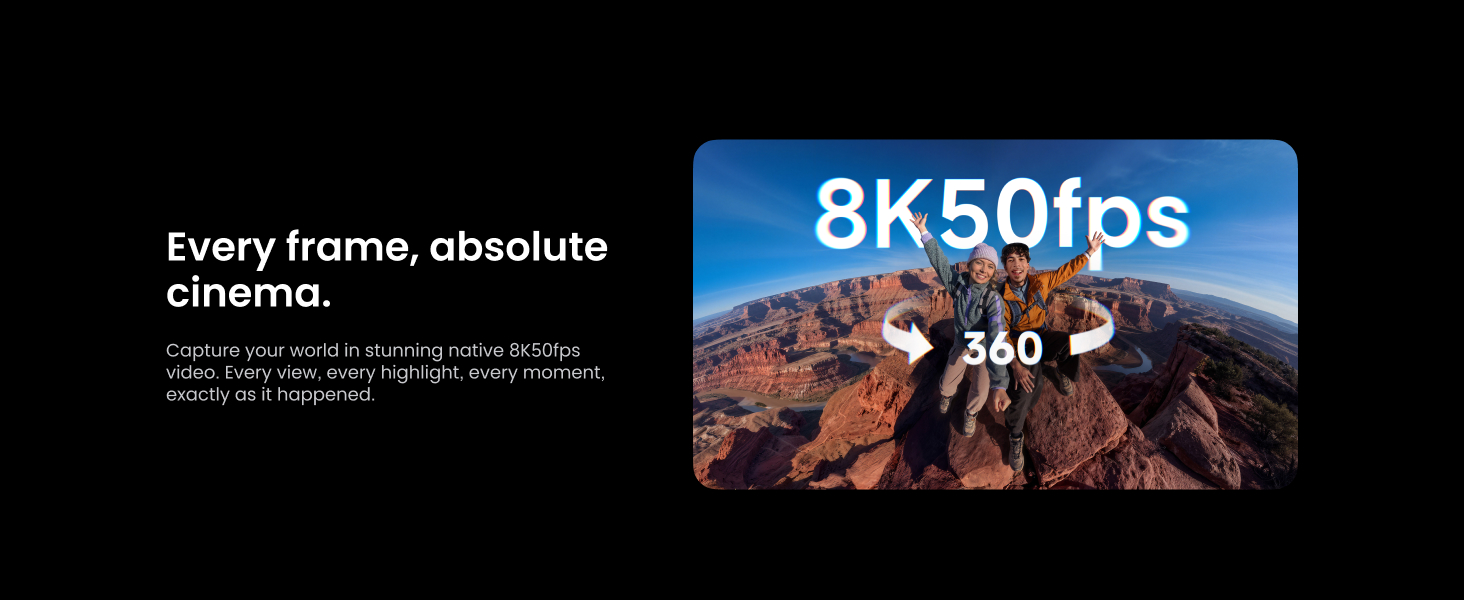 Insta360 X6 filmează video 360 nativ la 8K 50 fps