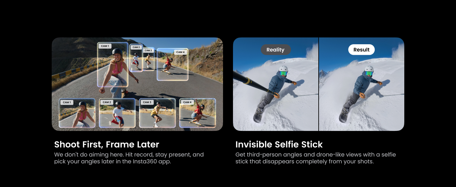 Insta360 X6 – filmezi întâi, alegi cadrul după, și băț de selfie invizibil
