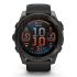 Garmin - fenix 8x AMOLED Sapphire 51mm - smartwatch premium AMOLED - ramă gri din titanium DLC si curea din silicon neagră-gri